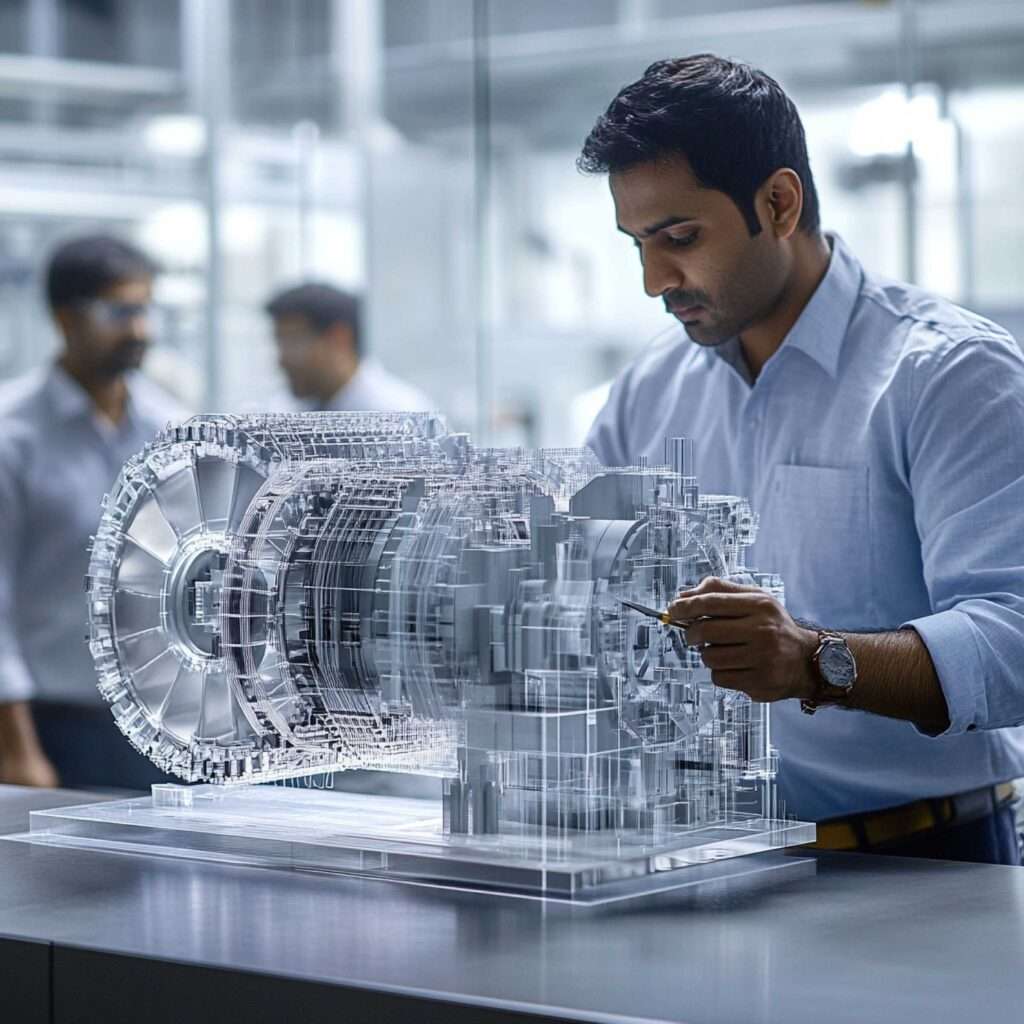 Team of engineers working on a project