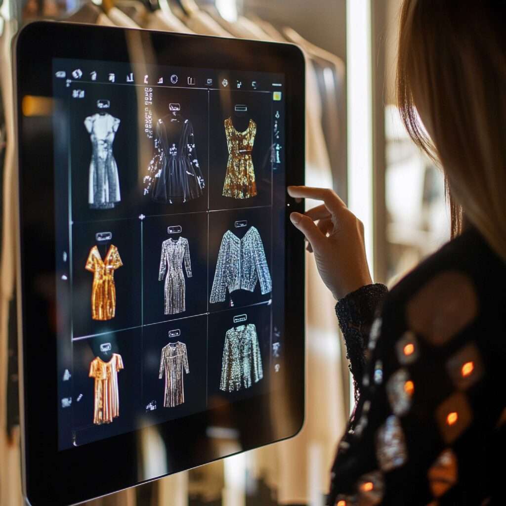 closeup-stylists-digital-device-displaying-clients-virtual-wardrobe-outfit-options