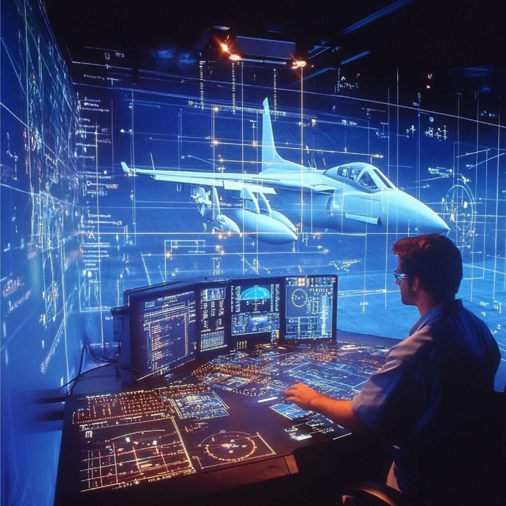 engineers-using-computer-simulations-test-aircraft-aerodynamics