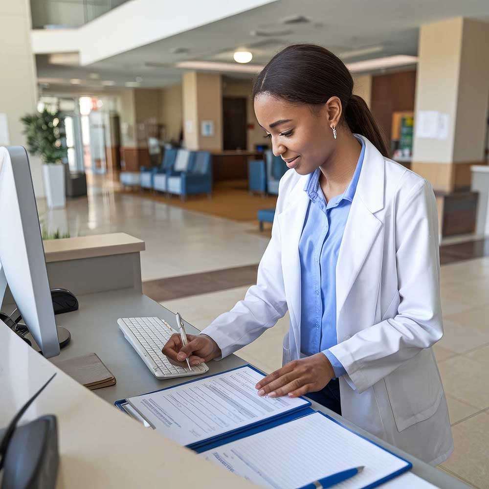 young-adult-filling-registration-form-hospital-reception-desk-writing-medical-checkup-report